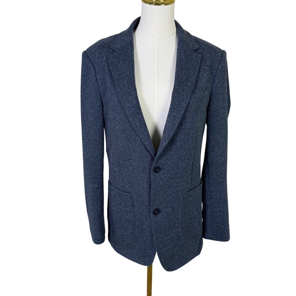 Artefact Heather Blue Knit 2 Button Blazer US Men's M